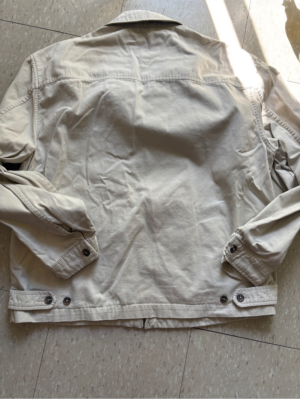 Tommy Hilfiger Men's Light Beige Cotton car coat/ jacket
